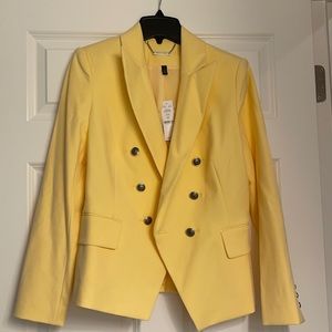 WHBM yellow blazer and pants size 6